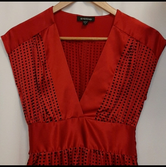 Bebe Satin Dress - Picture 5 of 6